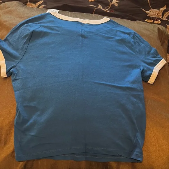 Hollister Blue and White Short Sleeve Tee - Picture 7 of 7